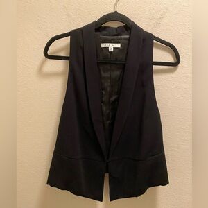 CAbi Black Eclipse Racerback Tuxedo Vest Size Small